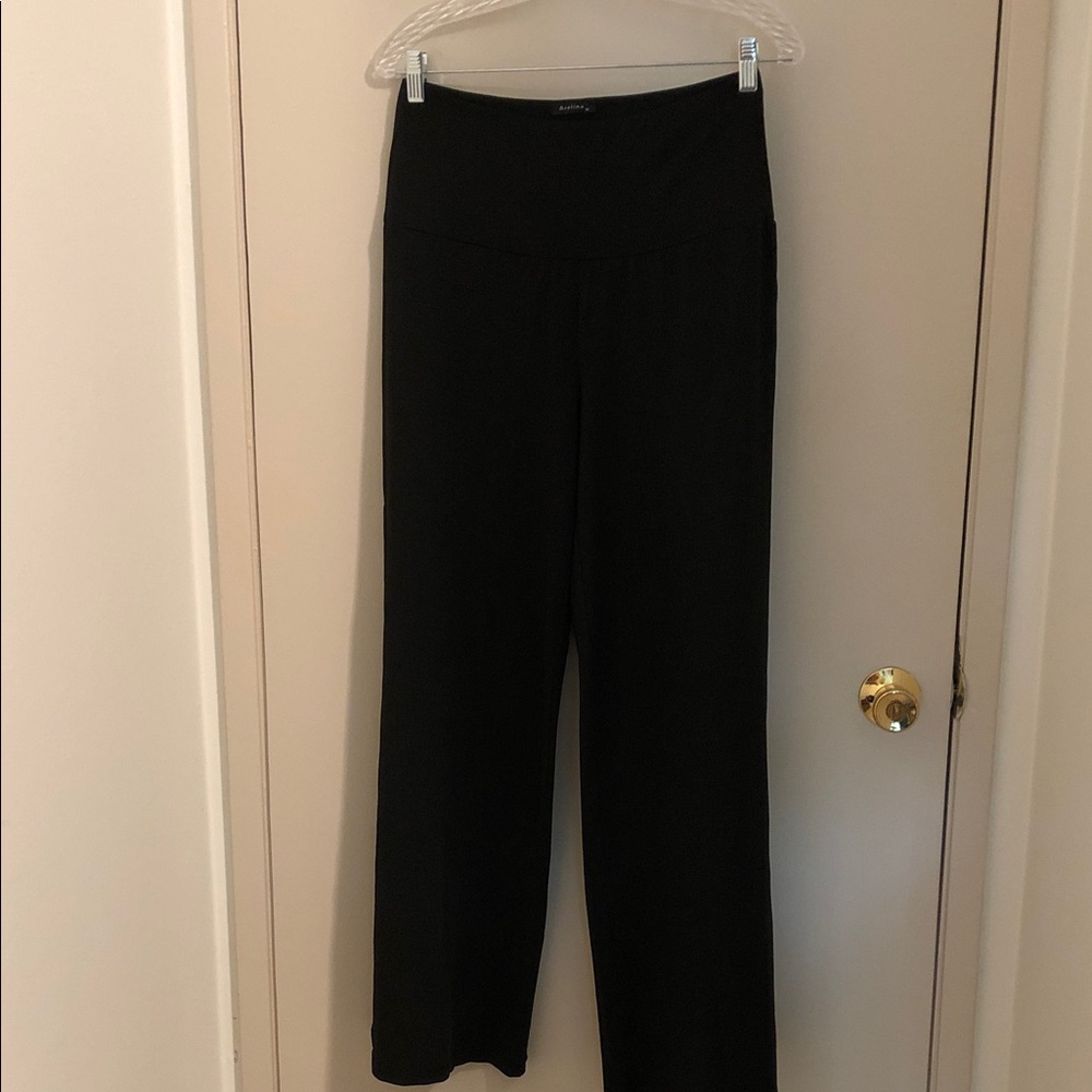 Wide-Leg Black Lounge Pants with High Waist